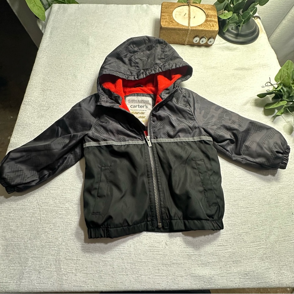 Carter's Kid’s Winter Outerwear in Black & Camo w/Red Fleece Lining 24M